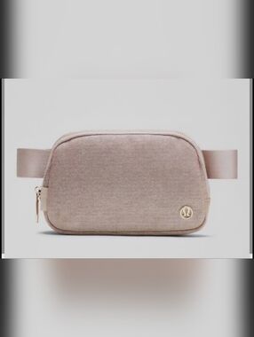 Lululemon 1L Everywhere Belt Bag Glittery Gold Logo Pink Muse Gold NWT